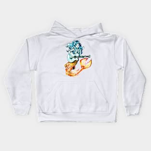 Mermaid with Guitar Kids Hoodie